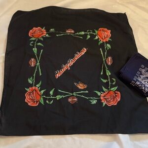 Harley-Davidson Black Handkerchief with Blue Handkerchief